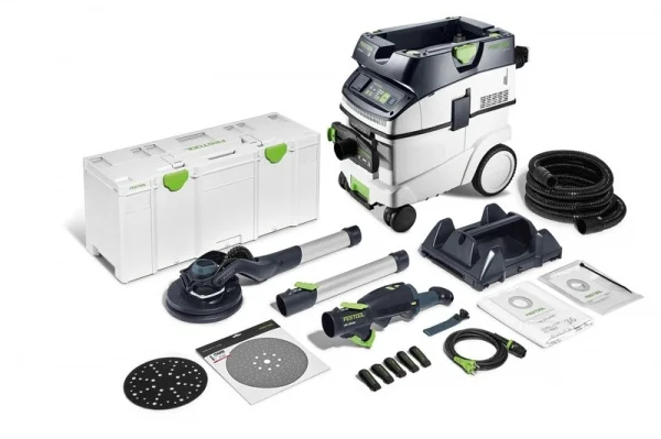 Festool LHS 2 225 EQI/CTM 36-Set Levigatrice a stelo LED con aspiratore Planex