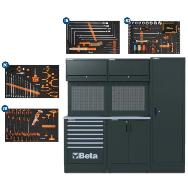 Beta RSC50 2.0 D/223UT Composizione arredo officina con utensili 223 Pz.