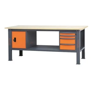 Beta c58bc-w2,1 4ca/o banco da lavoro con piano in legno 2,1 m cassetti e anta - dettaglio 1