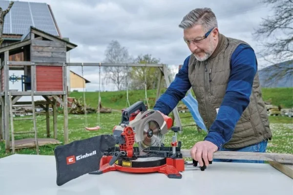 Einhell te-ms 18/210 li - solo troncatrice 18 v pxc da 210 mm senza batterie 4300890 - dettaglio 2