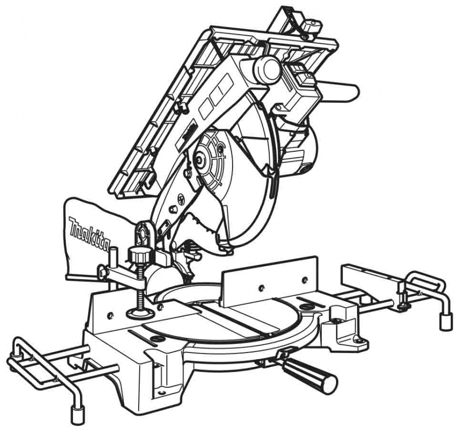 Disegno sega da banco Makita LH1040F