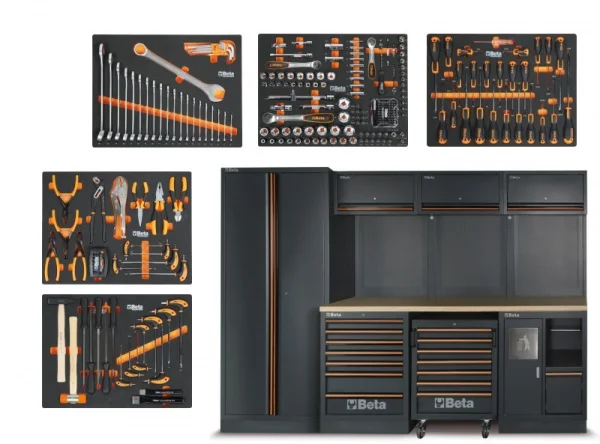 Beta C45PRO 2.0 W/268UT Combinazione arredo officina con assortimento 268 Pz.