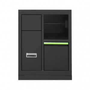 Jbm 16493 mobile 3 cassetti con supporto bobina di carta per officina - dettaglio 1