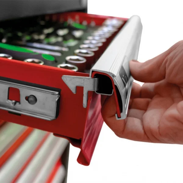 Jbm 53686 cassettiera a 7 cassetti rossa con utensili - dettaglio 3