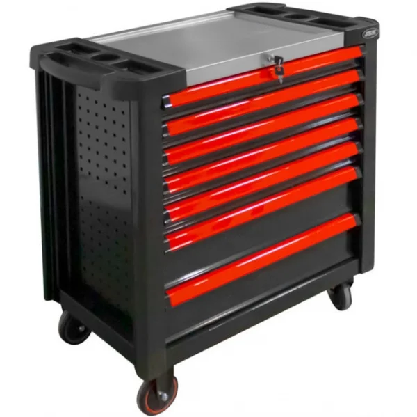 Jbm 53870 cassettiera portautensili xl rossa con 7 cassetti - dettaglio 1