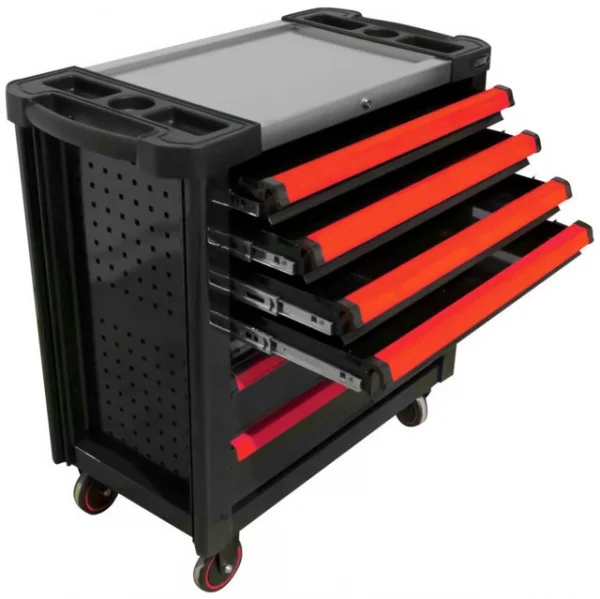 Jbm 53870 cassettiera portautensili xl rossa con 7 cassetti - dettaglio 2
