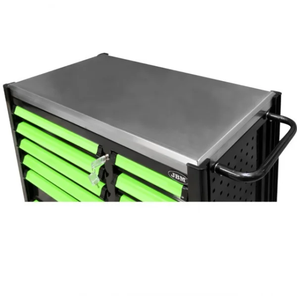 Jbm 53939 cassettiera con 12 cassetti verde con attrezzi - dettaglio 3