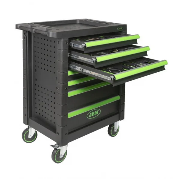 Jbm 53951 cassettiera verde 7 cassetti con attrezzi - dettaglio 3