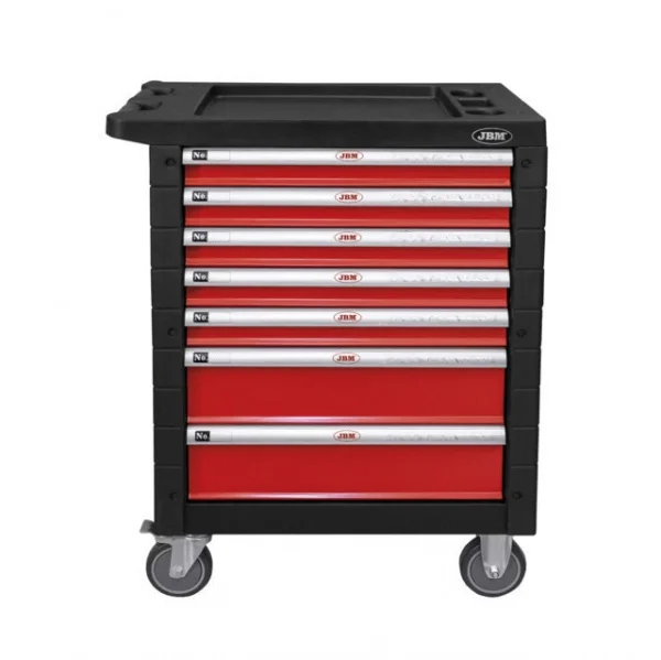 Jbm 53952 cassettiera rossa 7 cassetti con attrezzi - dettaglio 4