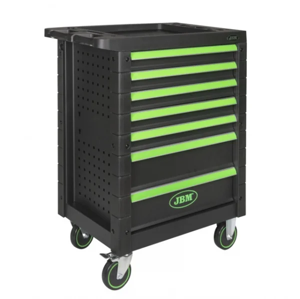 Jbm 54006 cassettiera verde a 7 cassetti senza utensili - dettaglio 1
