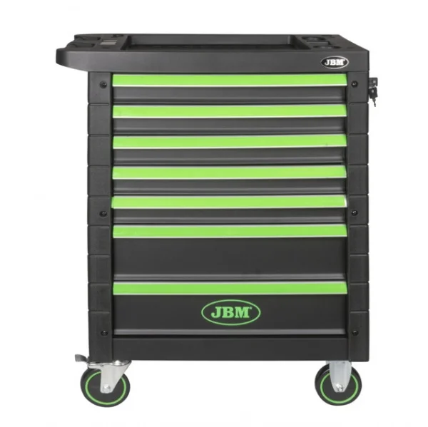 Jbm 54006 cassettiera verde a 7 cassetti senza utensili - dettaglio 2