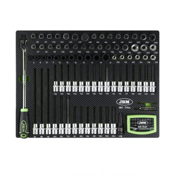 Jbm 17144 termoformato morbido con utensili 111 pz. - dettaglio 1