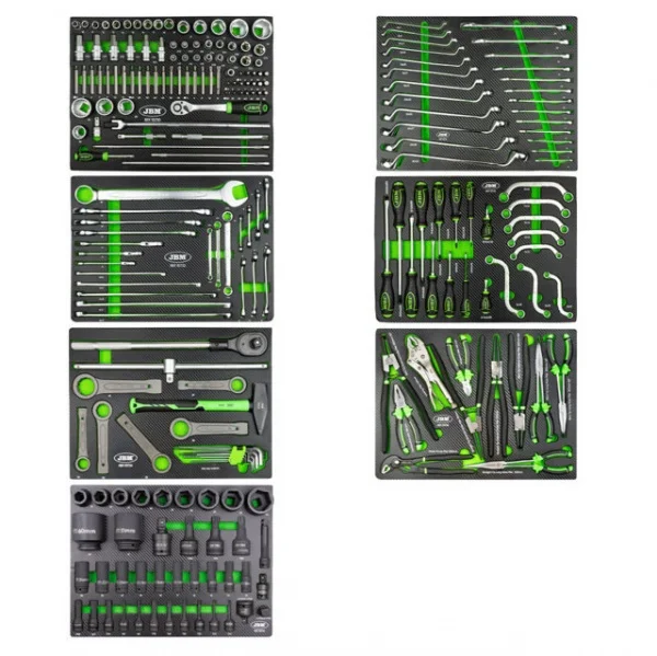 JBM 54134 Set di 7 termoformati con utensili per autocarri 224 Pz.