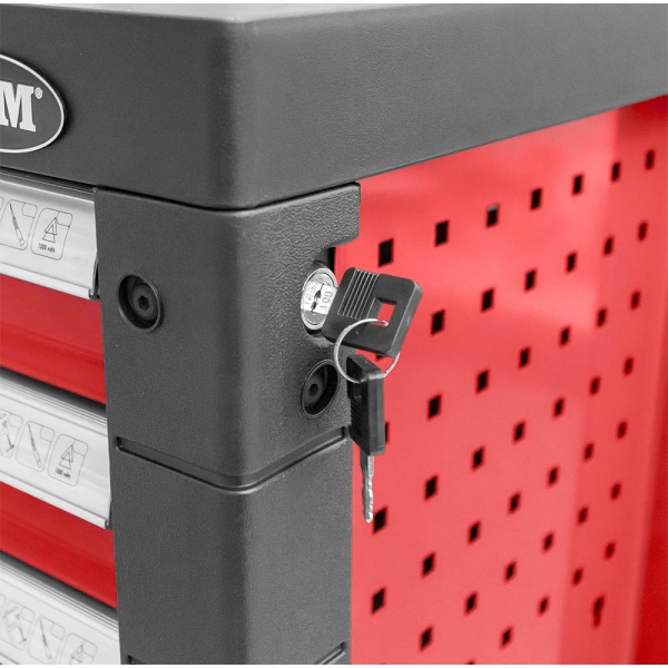 JBM SERIE468R Cassettiera rossa a 7 cassetti con termoformato 108 Pz. - SERIE468R