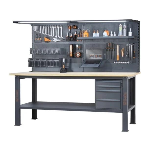 Beta c58bc-w2,1 4c/a+svr banco da lavoro completo con piano in legno 2,1 m e 4 cassetti 058000727 - dettaglio 2