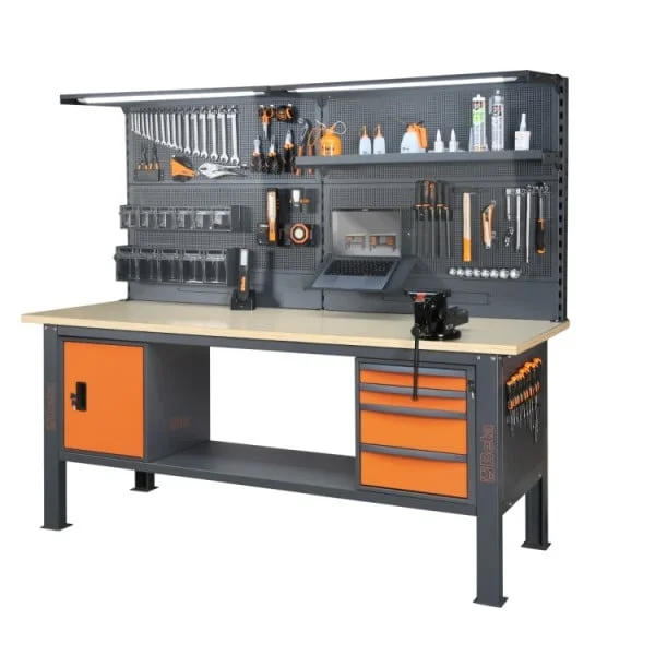 Beta c58bc-w2,1 4ca/o+svr banco completo con piano in legno 2,1 m con cassetti e anta 058000733 - dettaglio 2