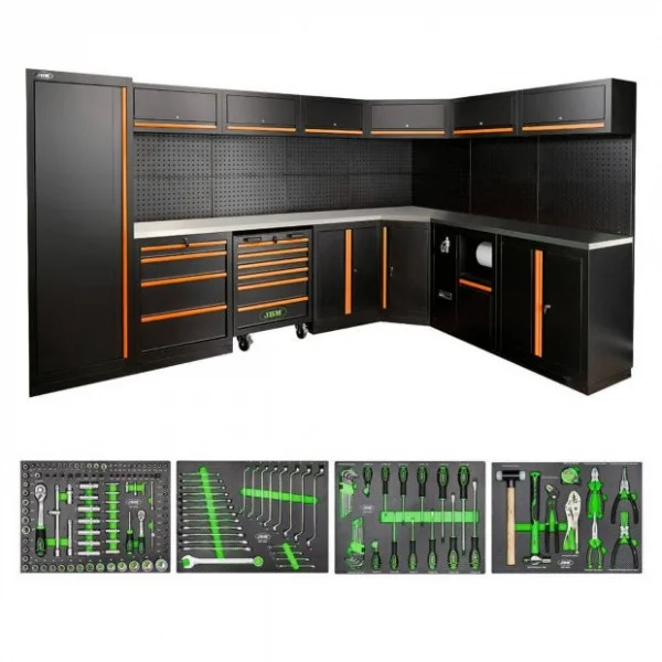 Jbm serie587 composizione arredo officina con termoformato da 172 utensili - dettaglio 5