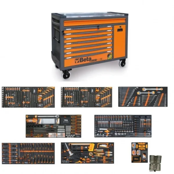 Beta BW 2400 RSC24AXXL-O Cassettiera arancione con assortimento utensili 1061 Pz. 024006381