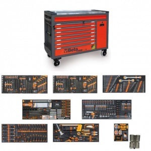 Beta BW 2400 RSC24AXXL-R Cassettiera rossa con assortimento utensili 1061 Pz. 024006383 - 024006383