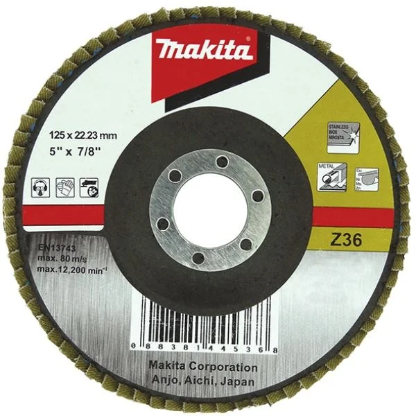 Makita D-53718 Disco lamellare angolare 115 mm in fibra di vetro grana Z36