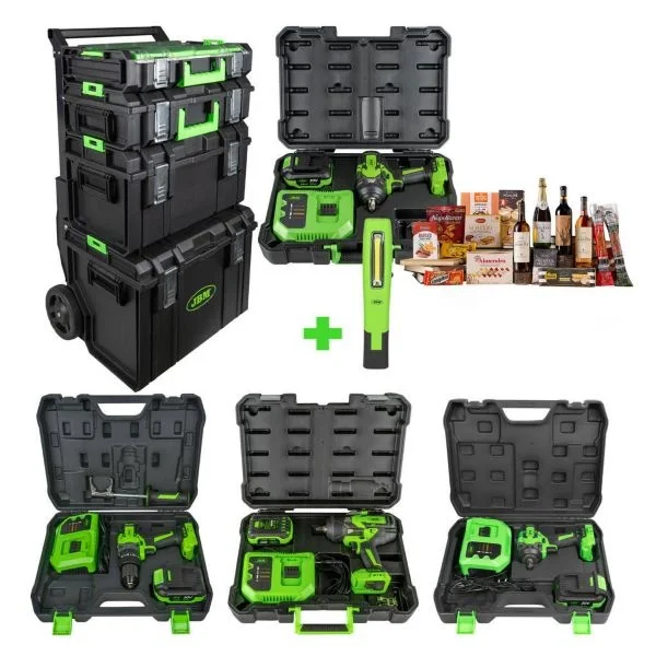 Jbm serie493c trolley modulare con avvitatori a impulsi e lampada led - dettaglio 1