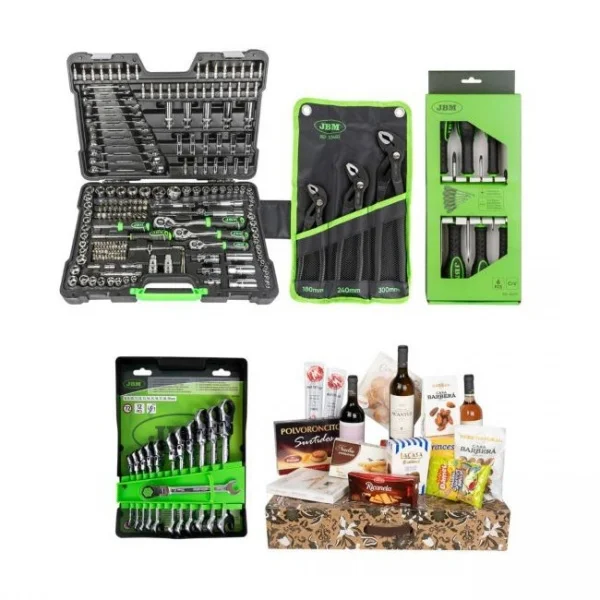 Jbm serie536c set valigetta utensili + set di cacciaviti, pinze e chiavi - dettaglio 1