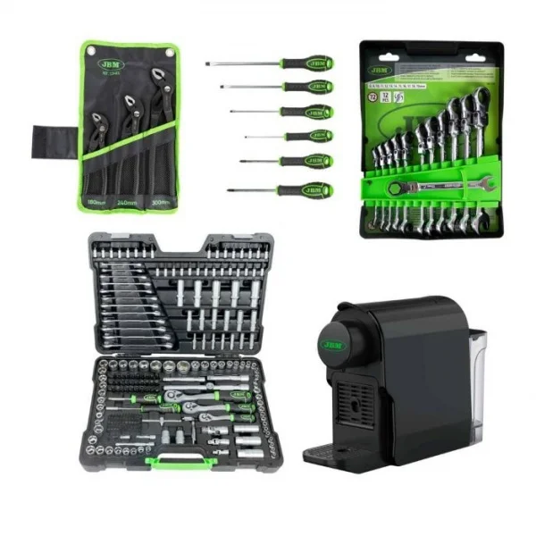 Jbm serie536e set valigetta utensili con set di cacciaviti, pinze e chiavi - dettaglio 1