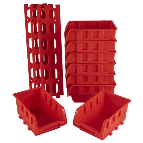 Jbm 50960 set 8 contenitori impilabili con guida - dettaglio 1