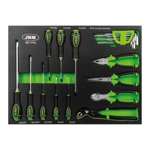 Jbm 17775 termoformato morbido con utensili 21 pz. - dettaglio 1