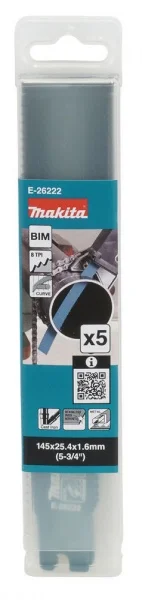 Makita e-26222 lama curva 145 mm per seghetto 5 pz. - dettaglio 2