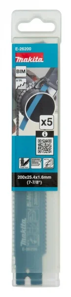 Makita e-26200 lama 200 mm per seghetto 5 pz. - dettaglio 3
