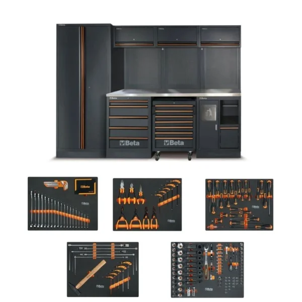 Beta C45PRO 2.0 X/267UT Combinazione arredo officina con assortimento 267 Pz. 045009157
