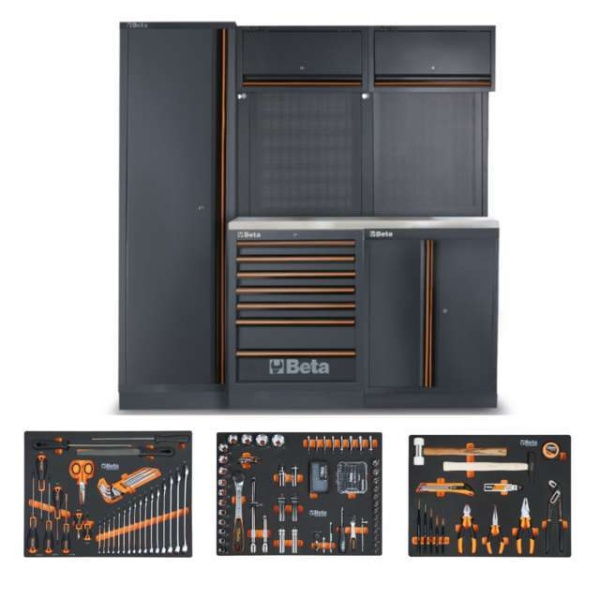 Beta C45PRO 2.0 B7W/196UT Combinazione arredo officina con assortimento 196 Pz. 045009156