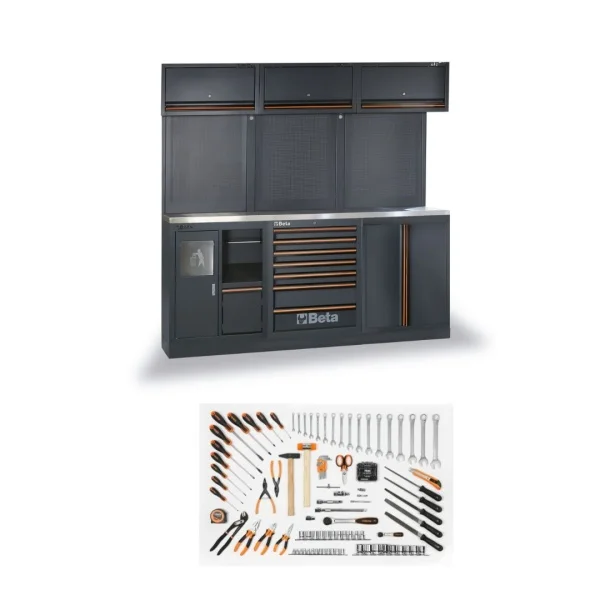 Beta C45PRO 2.0 AX/157UT Combinazione arredo officina con assortimento 157 Pz. 045009167