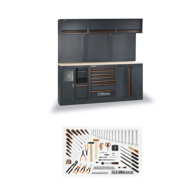 Beta C45PRO 2.0 AW/157UT Combinazione arredo officina con assortimento 157 Pz. 045009168