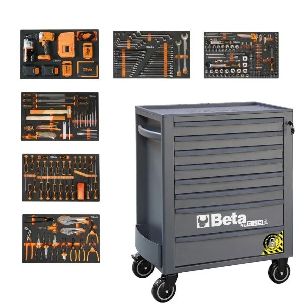 Beta 2400 RSC24A/8-VIL/A Cassettiera antiribaltamento 8 cassetti con assortimento 411 Pz. 024004003
