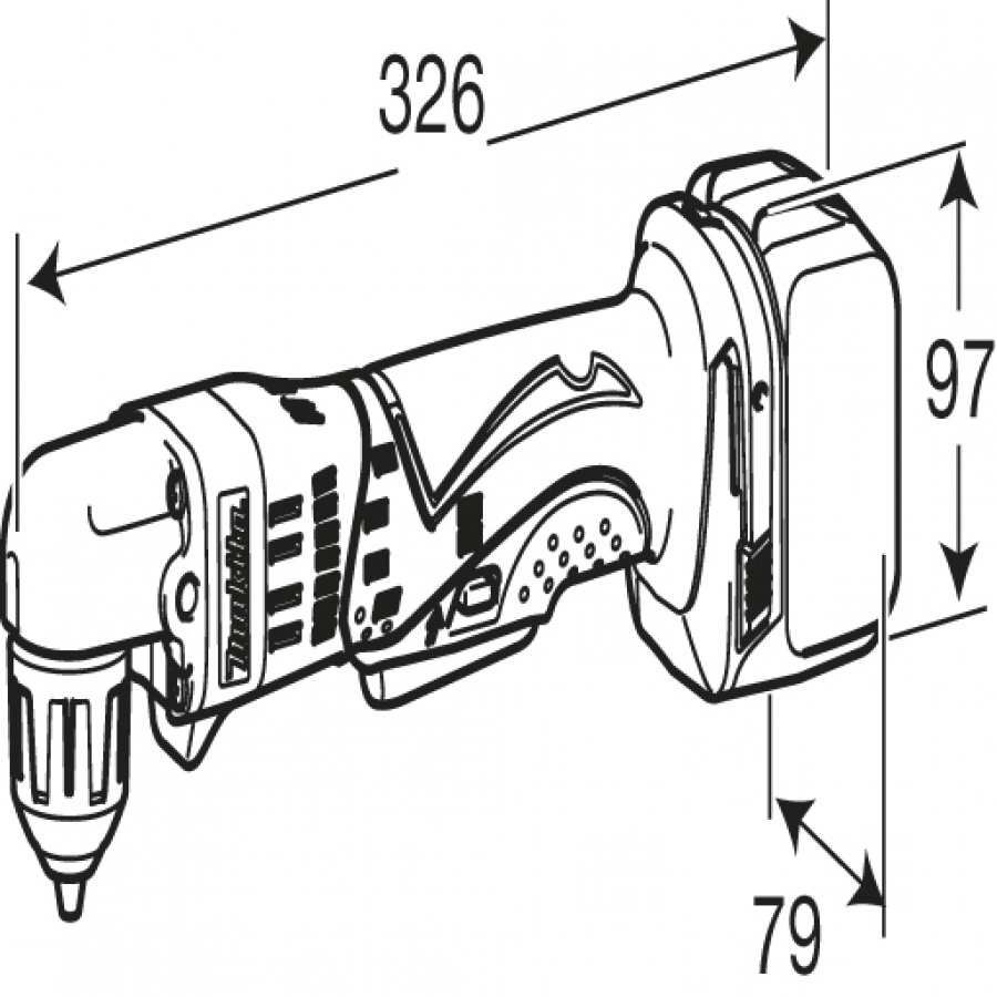 Disegno Trapano Makita BDA341Z