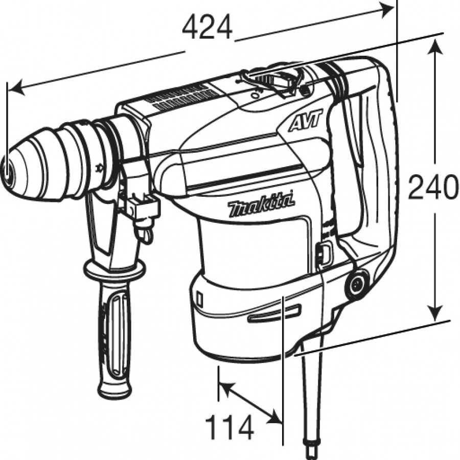 Disegno Tassellatore Makita HR3210FCT