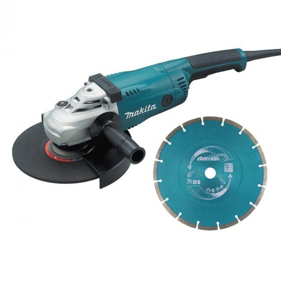 Makita GA9020KD Smerigliatrice angolare 2200 W con disco diamantato - GA9020KD