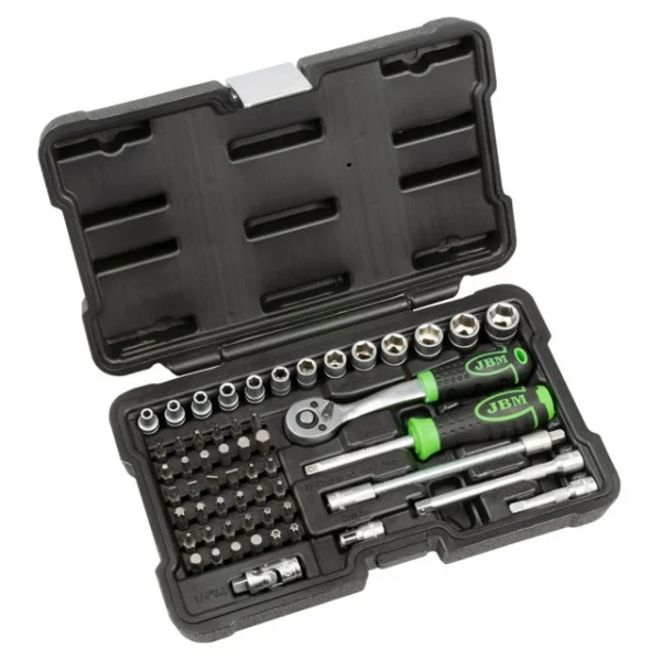 Jbm 54105 set utensili con bussole esagonali 1/4" 56 pz. - dettaglio 2