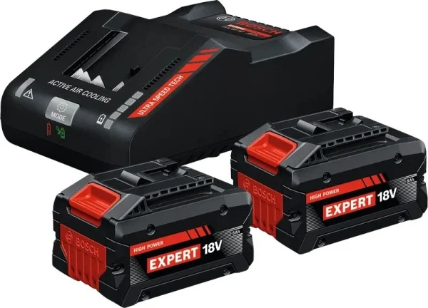 Bosch set 2 batterie 18 v 8,0 ah e caricabatterie  cod. 1600a0373t - dettaglio 1