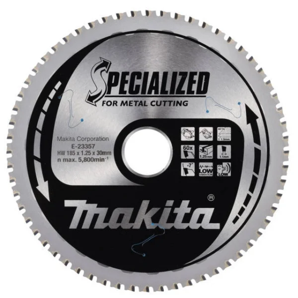 Makita lama tct specialized per sega circolare 185x30 mm 60 denti e-23357 - dettaglio 1