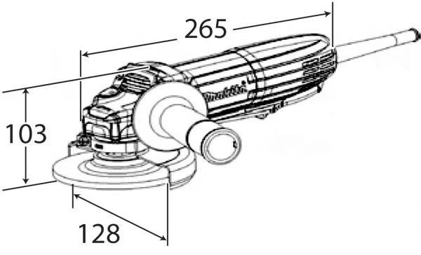 Disegno smerigliatrice angolare Makita GA4534