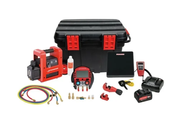 Rothenberger Rocaddy 120 R32 Set per vuoto e carica impianti digitale a batteria 1000003623