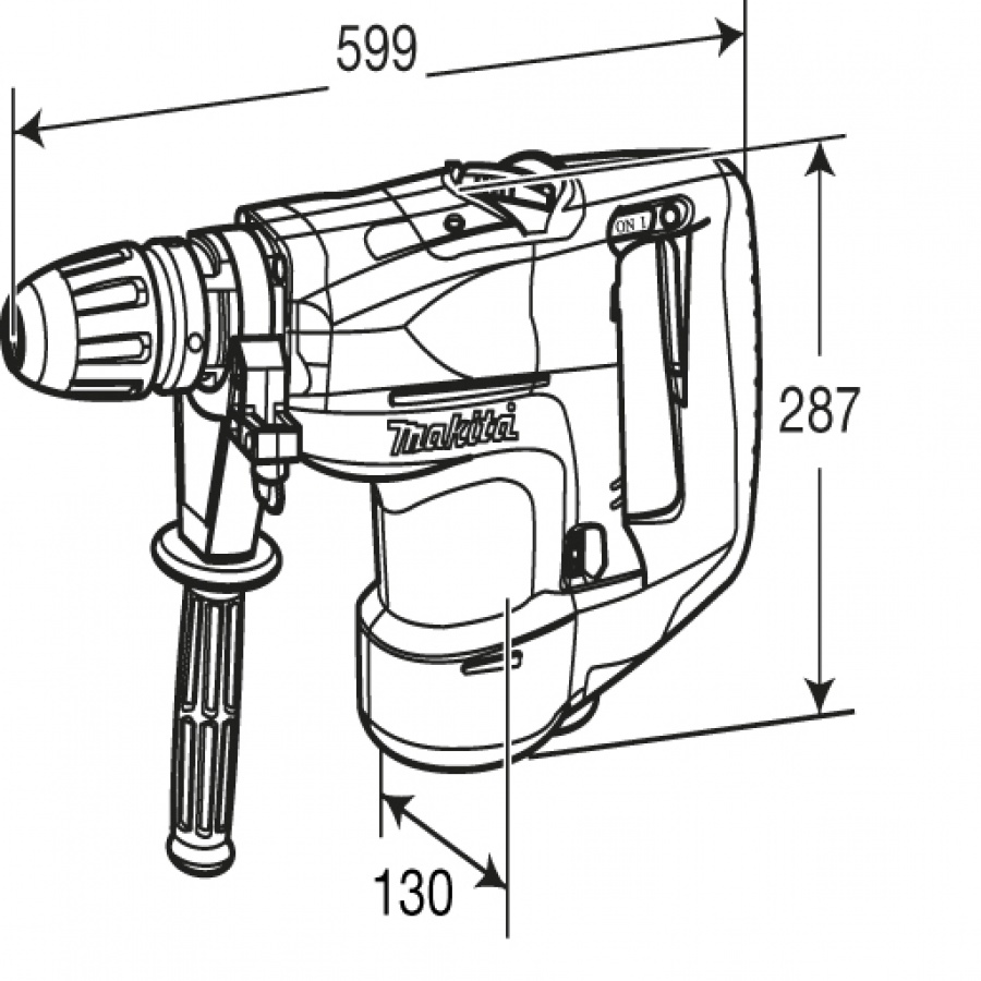 Disegno Martello rotativo makita HR5201C