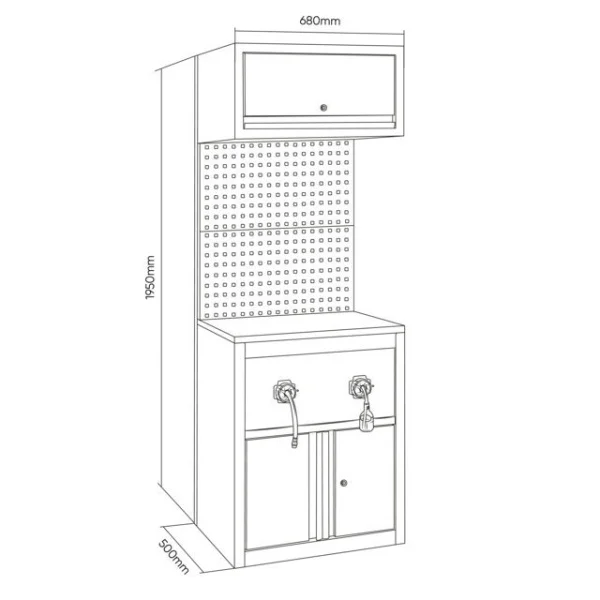 Jbm set modulare con estensione per avvolgitori in acciaio inox serie628 - dettaglio 2