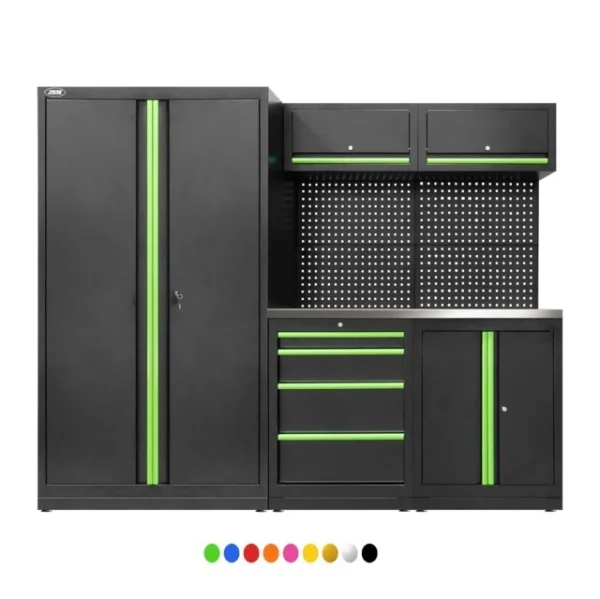Jbm composizione arredo officina con piano acciaio inox serie595 - dettaglio 1