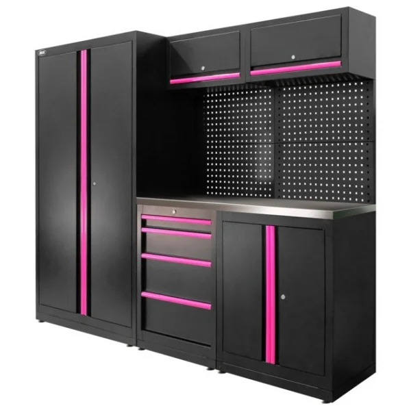 Jbm composizione arredo officina con piano acciaio inox serie595 - dettaglio 7