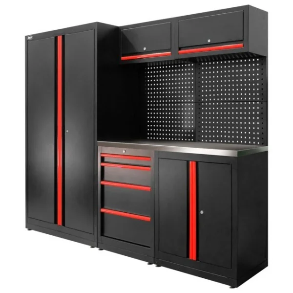 Jbm composizione arredo officina con piano acciaio inox serie595 - dettaglio 8