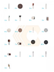 Disegno set 105 accessori Dremel 3000-3/105